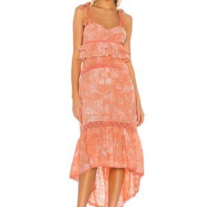 BRAND NEW Rumer Dress Tularosa; Coral Pink Tie Dye; Size: S